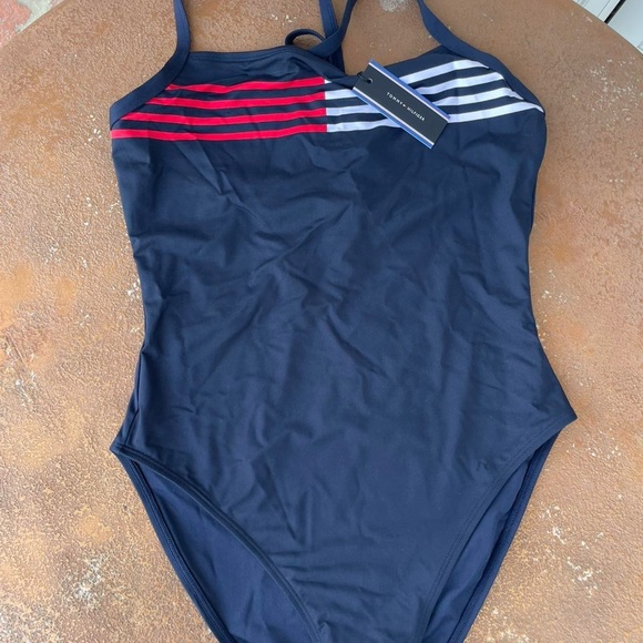 Tommy Hilfiger Other - NWT Navy & red Tommy Hilfiger one piece swimsuit size small